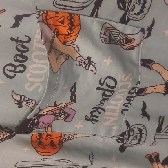 Way To Celebrate Halloween Pajama Set Top And Shorts Sz XL (16-18) - Picture 7 of 16
